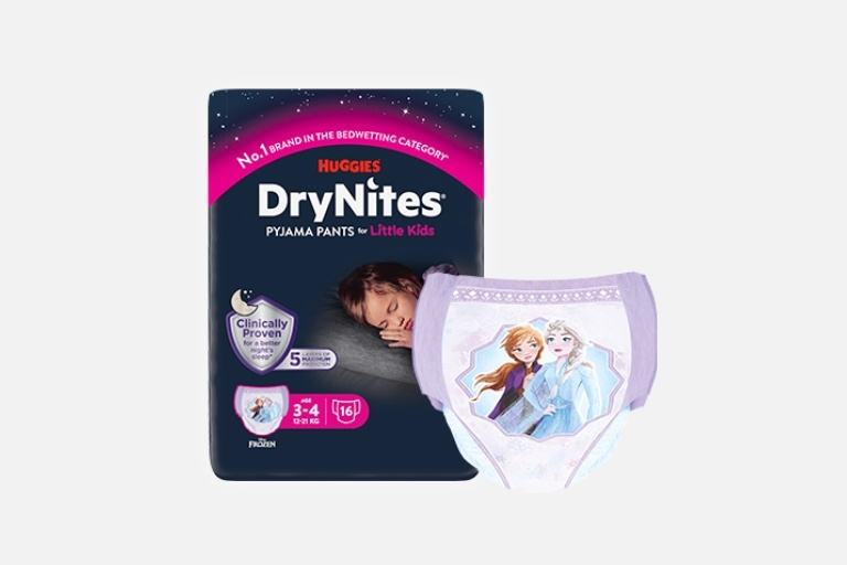DryNites Pyjama Pants for Girls Age 3-4