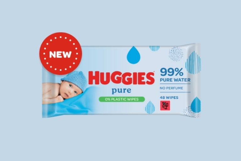 Huggies Pure 0 Plastic Baby Wipes
